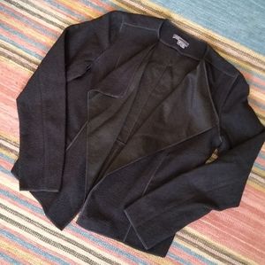 Vince. Draped front blazer crepe look with piping